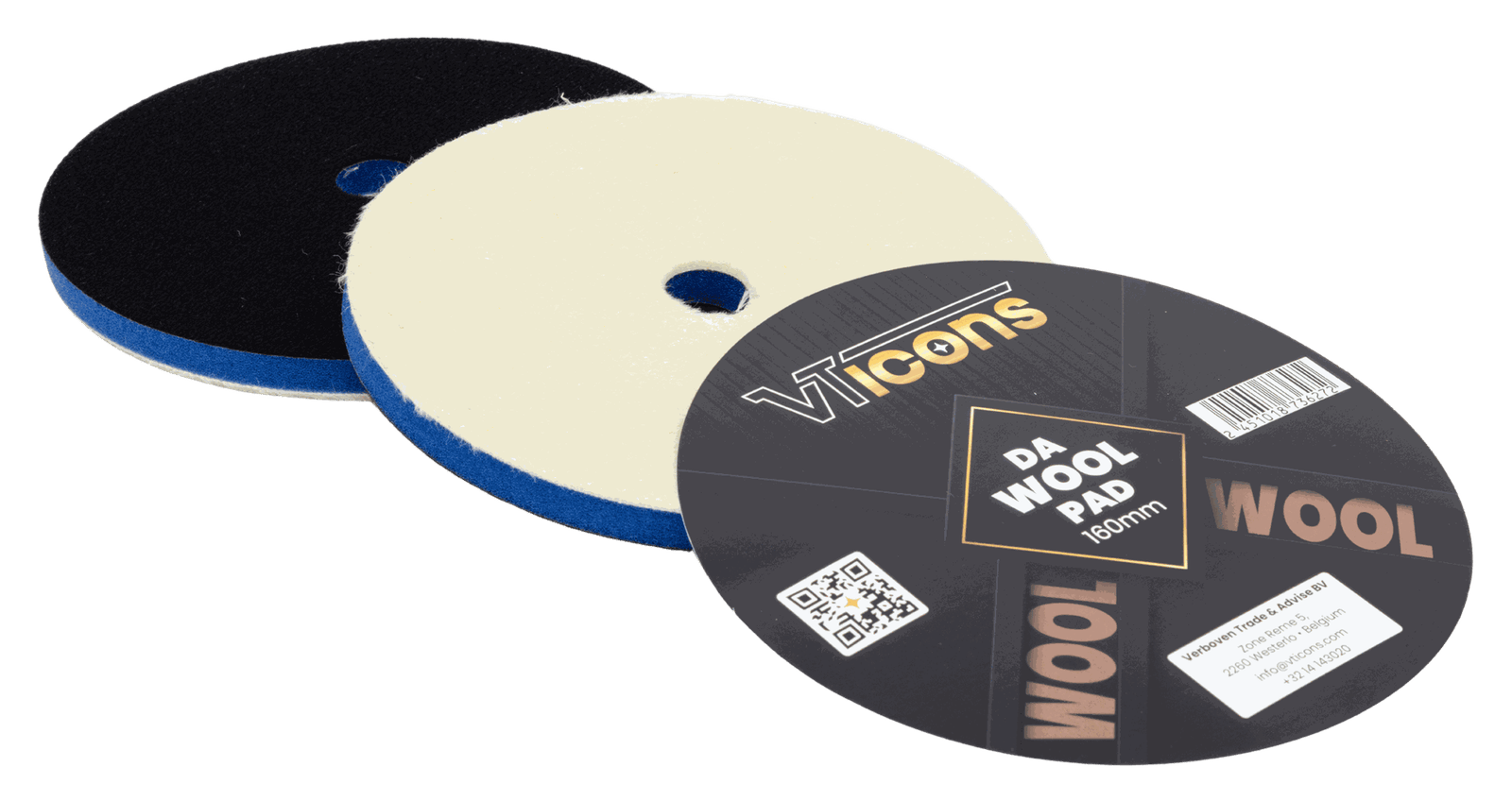 VTIcons DA Wool Pad – вълнен полиращ диск за тежка корекция (90/135/155мм)
