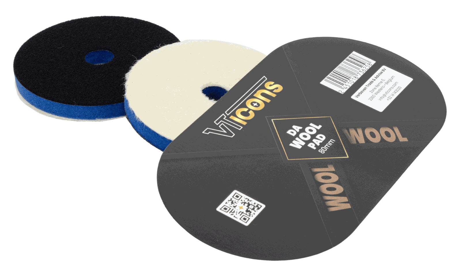 VTIcons DA Wool Pad – вълнен полиращ диск за тежка корекция (90/135/155мм)